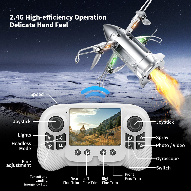 OZ X6 – dron typu „rakietowy”  – Drone Controller Screen recenzja i cena